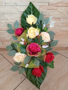 ЦВЕТЫ на могилу НАБОР РАШ БУКЕТ цветов РОЗА