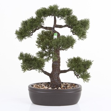 efektowne sztuczne drzewko BONSAI Cedr 45 cm iglak
