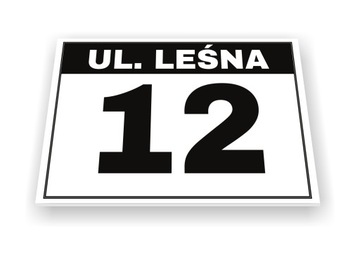 NUMER NA DOM 30x20cm TABLICZKA ADRESOWA Z NUMEREM DOMU | WZORY | + Taśma 3m