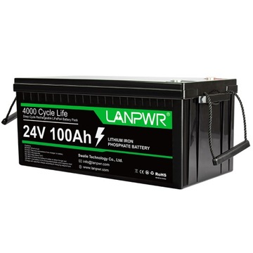 BATERIA LIFEPO4 24V 100AH 2560wh ŻYWOTNOŚĆ CYKLU 4000