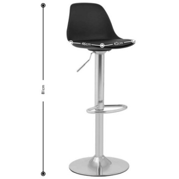 Hoker Stool Поворотный барный стул Черный 4 шт.