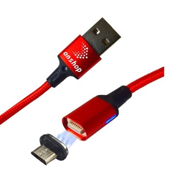 KABEL MAGNETYCZNY ONSHOP MICRO USB Nylon 1M 3A QC