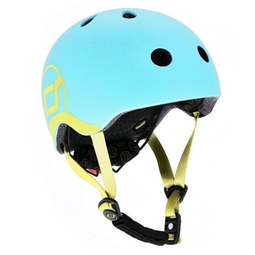 SCOOTANDRIDE BlueBerry ZESTAW HULAJNOGA Jeździk 2w1 + KASK z LED XXS do S 1