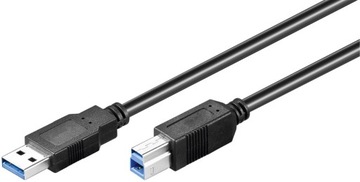 Кабель USB 3.0 MicroConnect A-B, 5 м, M-M, черный