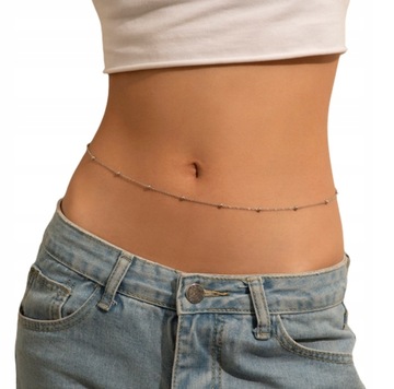 BIŻUTERIA OZDOBA NA CIAŁO PASEK ŁAŃCUSZEK v11