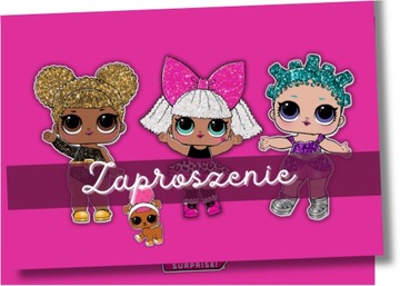 ZAPROSZENIA URODZINOWE LOL SURPRISE 15x10cm