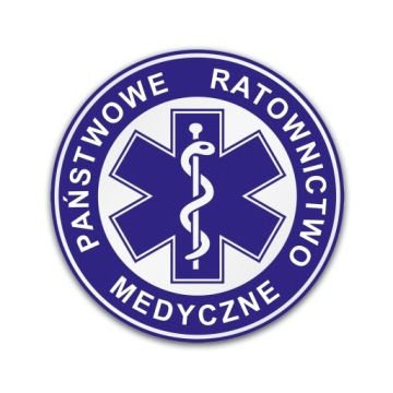 PAŃSTWOWE RATOWNICTWO NALEPKA ODBLASKOWA MAŁA 10cm