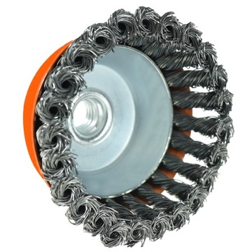 SZCZOTKA DOCZOŁOWA DRUT SKRĘCANY 65 MM M14 DO SZLIFIEREK KĄTOWYCH