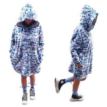 DISNEY ciepły koc bluza oversize snuddie STITCH prezent 44 46 48