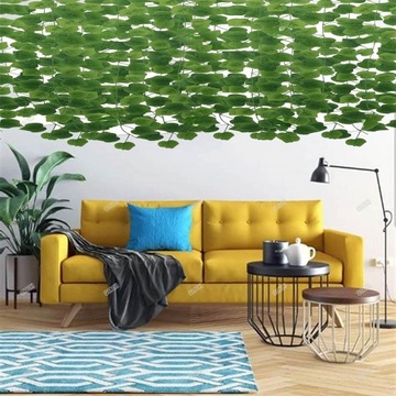 12X ИСКУССТВЕННЫЙ ПЛЮЩ ДЛЯ СТЕНЫ БАЛКОНА РАСТИТЕЛЬНЫЕ ЛИСТЬЯ ПОДВЕСНЫЕ УКРАШЕНИЯ 27М