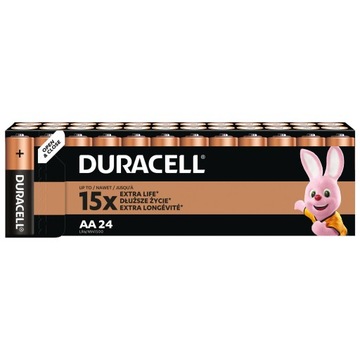 Alkaliczne baterie Duracell AA LR6 24szt.