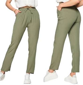 Eleganckie letnie SPODNIE DAMSKIE wygodne luźne zwiewne kolory XL/XXL