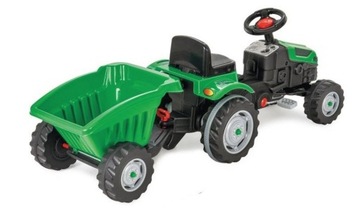 Педальный трактор с прицепом, зеленый 143 см Pilsan