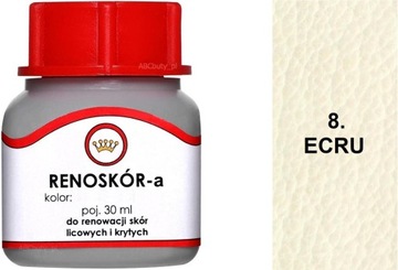 ECRU 8 RENOSKÓR 30ml WILBRA LAKIER FARBA DO BUTÓW SKÓRZANEJ CHOLEWKI G10-01
