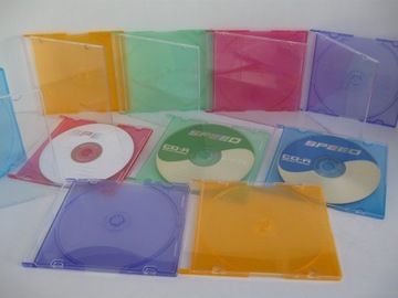 CD-боксы x 1 SLIM для цветных дисков, 50 шт.