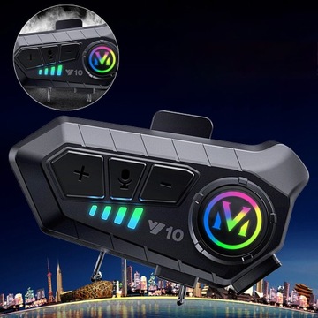 SŁUCHAWKI DO KASKU MOTOCYKLOWEGO BLUETOOTH 5.3 DWUSTRONNE STEREO HIFI IPX6