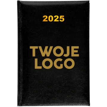 KALENDARZ KSIĄŻKOWY 2025 DZIENNY A5 TWOJE LOGO TERMINARZ PLANER GRAWER