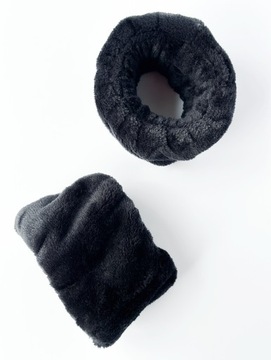 OPASKI SPA NA NADGARSTKI DO PIELĘGNACJI TWARZY PLUSZOWE CZARNE 2 SZT