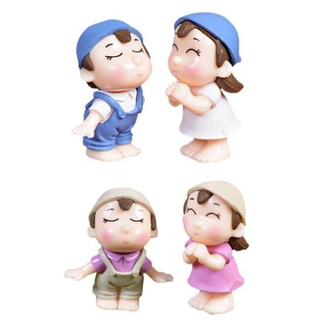 Миниатюрное украшение кукольного домика Бонсай DIY Craft синий