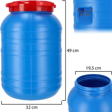BECZKA PLASTIKOWA DO KISZENIA NA WODĘ 30L ATEST