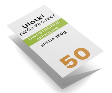 Ulotki składane A4-DL 50 szt TWÓJ PROJEKT