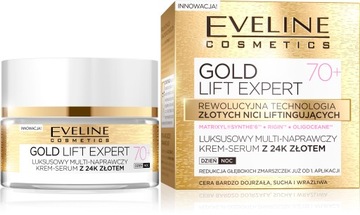 EVELINE GOLD LIFT EXPERT 70+ Krem-serum ze złotem