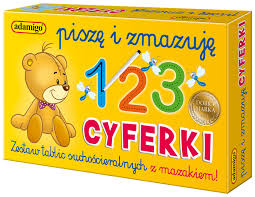 PISZĘ I ZMAZUJĘ CYFERKI ZESTAW TABLICA MAZAK
