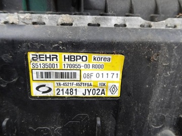 PAS PŘEDNÍ CHLADIČE KPL. RENAULT KOLEOS I