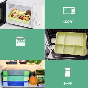 LUNCHBOX BENTO BOX КОНТЕЙНЕР 1,3 Л С ОТДЕЛЕНИЯМИ ДЛЯ СОУСА + СТОЛОВЫЕ ПРИБОРЫ