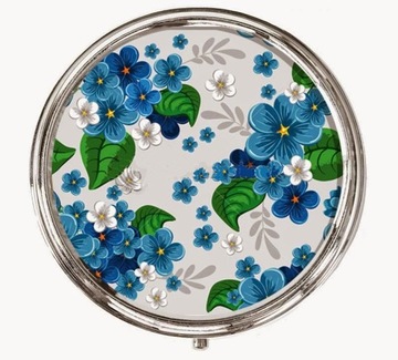 КРУГЛОЕ МЕТАЛЛИЧЕСКОЕ КАРМАННОЕ ЗЕРКАЛО С ЗАЖИМОМ