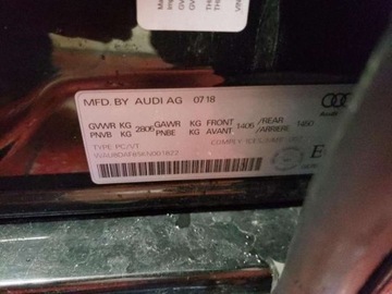 Audi A8 D5 2019 Audi A8 2019, 3.0L, 4x4, uszkodzony tyl, zdjęcie 9