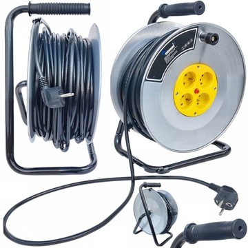 Me PRZEDŁUŻACZ BĘBNOWY BUDOWLANY DO OGRODU 25M 3x2,5 KABEL LISTWA NA BĘBNIE