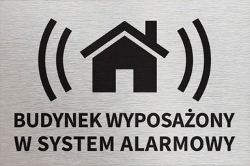 Tabliczka BUDYNEK SYSTEM ALARMOWY 15x10 cm