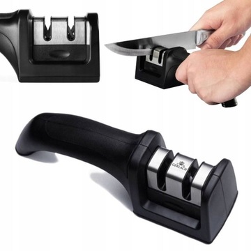 ZESTAW 5 NOŻY STALOWYCH GERLACH DECO BLACK W BLOKU NOŻE KUCHENNE+ OSTRZAŁKA