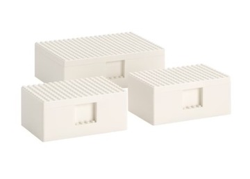 IKEA BYGGLEK - pudełko LEGO z pokrywką 3 szt.