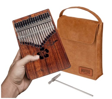 Kalimba 17 Blaszek Kwiaty - Mahalo Hibiscus MKA17HB Zanza + Akcesoria