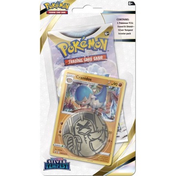 KARTY POKEMON TCG: SILVER TEMPEST CHECKLANE CRANIDOS BOOSTER PACK