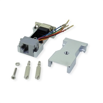 Переходник RS232 на RJ45 8P/8C, 8-проводной, серебристый