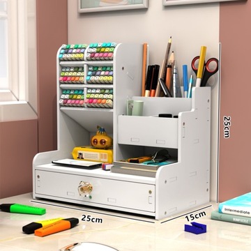 СТИЛЬНЫЙ ДЕРЕВЯННЫЙ МНОГОФУНКЦИОНАЛЬНЫЙ НАСТОЛЬНЫЙ ОРГАНАЙЗЕР