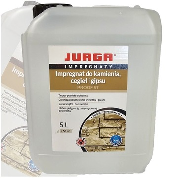 Impregnat do Kamienia Naturalnego Granitu Cegły Gipsu PROOF ST 5L JURGA