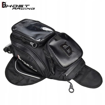 GHOST RACING MAGNETYCZNA TORBA MOTOCYKLOWA NA BAK TANKBAG SAKWA + GRATIS