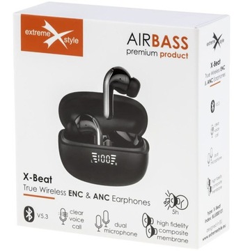 Беспроводные наушники AIRBASS X-Beat BLUETOOTH v5.3 TWS Powerbank ENC ANC