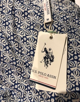 U.S. Polo Assn. wzorzysta sukienka niebieska M