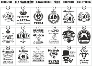 Набор графинов на 18, 30, 40, 50 дней рождения в ПОДАРОК