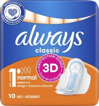 Always Classic Normal Podpaski Ze Skrzydełkami 10