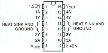 293d 2-канальный контроллер двигателя Arduino Dip16