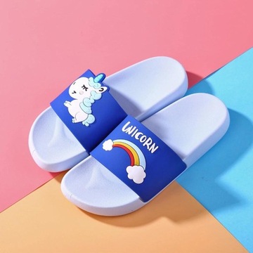 Детские тапочки Rainbow Мягкие и удобные для родителей и детей Голубые 38-39