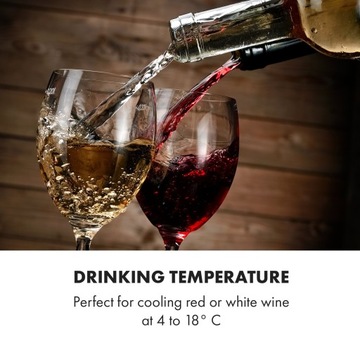 KLARSTEIN ВИННЫЙ ХОЛОДИЛЬНИК ВИННЫЙ ХОЛОДИЛЬНИК ВИННЫЙ ГАРАЖ НА 12 БУТЫЛОК 4-18°C