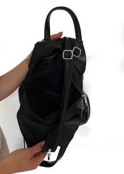 TOREBKA DAMSKA WOREK PLECAK BLACK