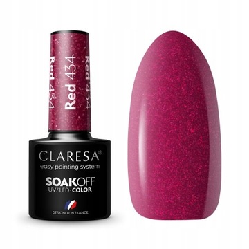 CLARESA LAKIER HYBRYDOWY RED 434 -5G CZERWONY